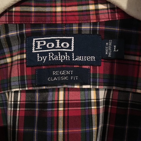 Ralph Lauren plaid cotton dress shirt - Picture 2 of 5